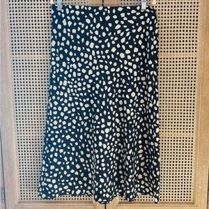 LOFT Abstract Dot Print Slip Skirt